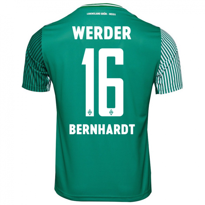 Bambino Maglia Emilie Bernhardt #16 Verde Kit Gara Home 2023/24 Maglietta