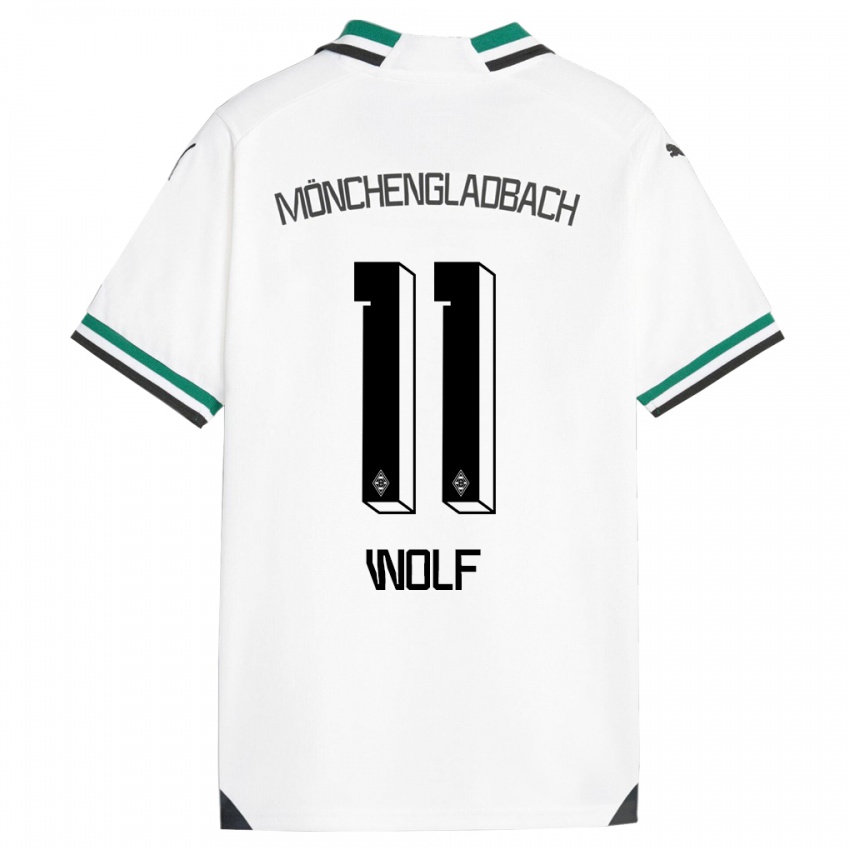 Bambino Maglia Hannes Wolf #11 Bianco Verde Kit Gara Home 2023/24 Maglietta