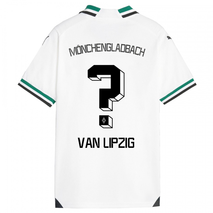 Bambino Maglia Mika Van Lipzig #0 Bianco Verde Kit Gara Home 2023/24 Maglietta