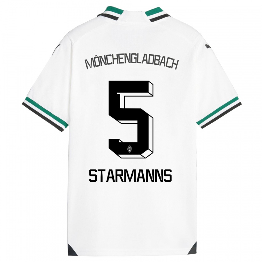 Bambino Maglia Sandra Starmanns #5 Bianco Verde Kit Gara Home 2023/24 Maglietta