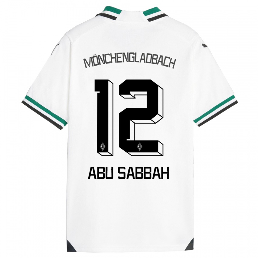 Bambino Maglia Sarah Abu Sabbah #12 Bianco Verde Kit Gara Home 2023/24 Maglietta