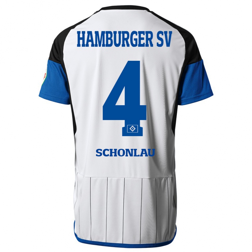 Bambino Maglia Sebastian Schonlau #4 Bianco Kit Gara Home 2023/24 Maglietta