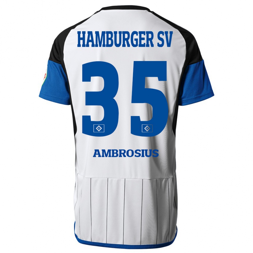 Bambino Maglia Stephan Ambrosius #35 Bianco Kit Gara Home 2023/24 Maglietta