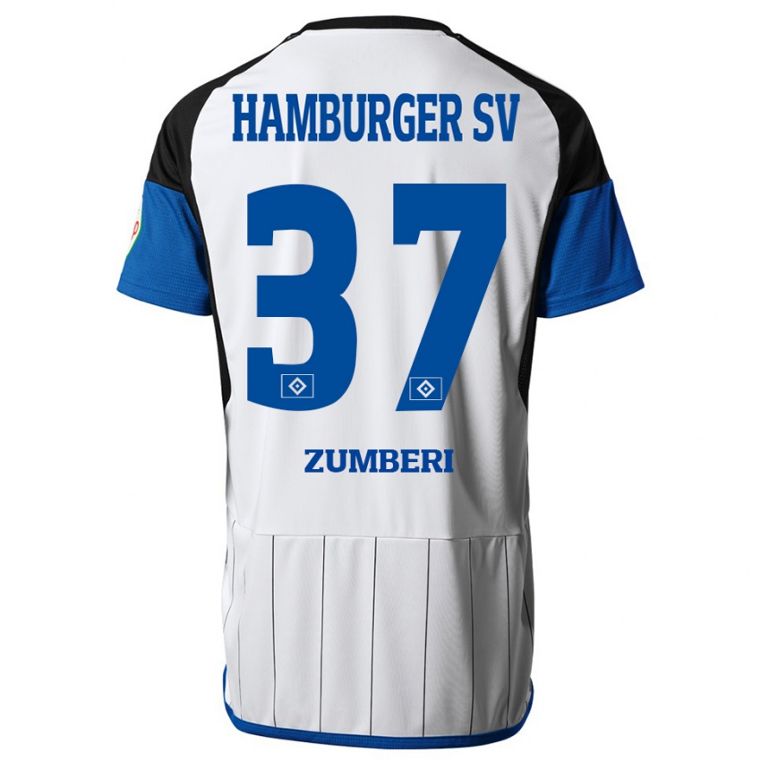 Bambino Maglia Valon Zumberi #37 Bianco Kit Gara Home 2023/24 Maglietta