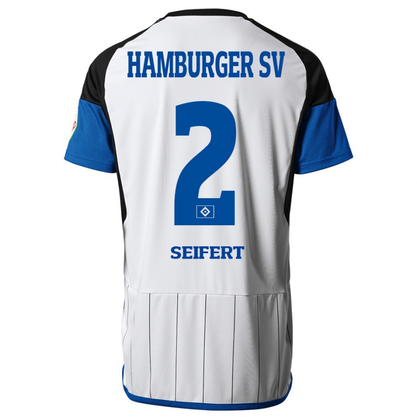 Bambino Maglia Luis Seifert #2 Bianco Kit Gara Home 2023/24 Maglietta