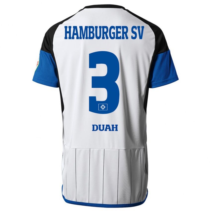 Bambino Maglia Dennis Duah #3 Bianco Kit Gara Home 2023/24 Maglietta