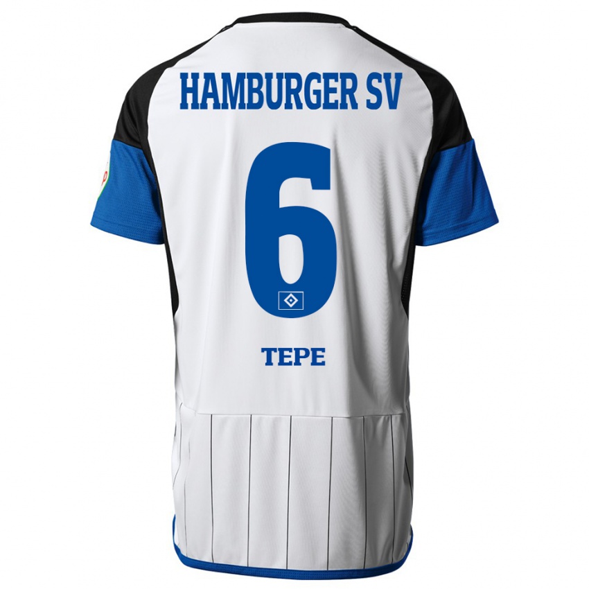 Bambino Maglia Niklas Tepe #6 Bianco Kit Gara Home 2023/24 Maglietta