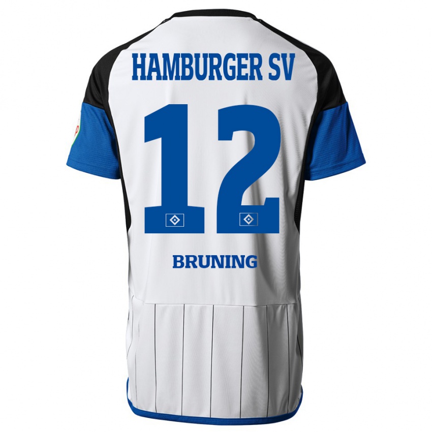 Bambino Maglia Malte Brüning #12 Bianco Kit Gara Home 2023/24 Maglietta