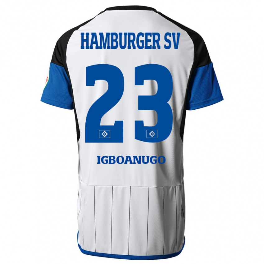 Bambino Maglia David Igboanugo #23 Bianco Kit Gara Home 2023/24 Maglietta