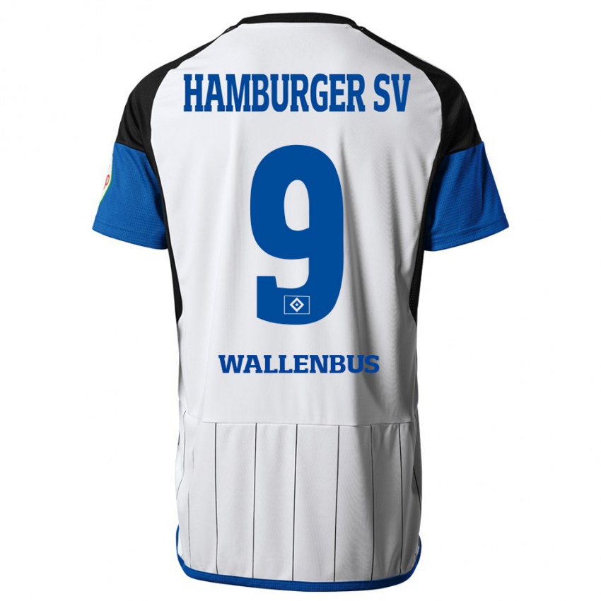 Bambino Maglia Noah Wallenßus #9 Bianco Kit Gara Home 2023/24 Maglietta