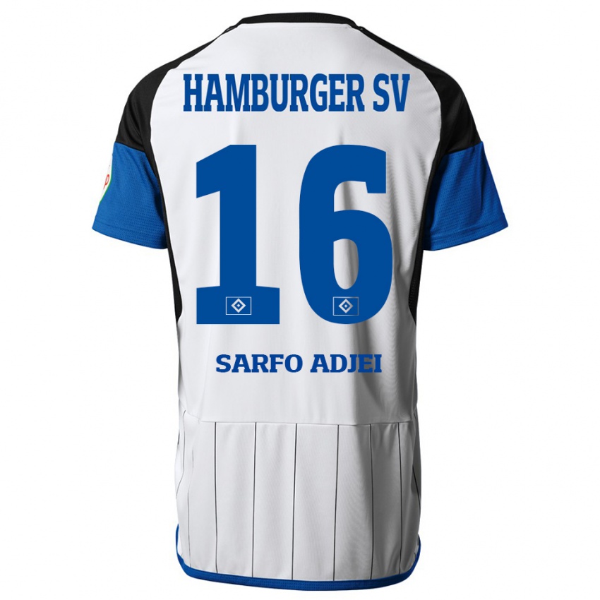 Bambino Maglia Maximilian Sarfo-Adjei #16 Bianco Kit Gara Home 2023/24 Maglietta