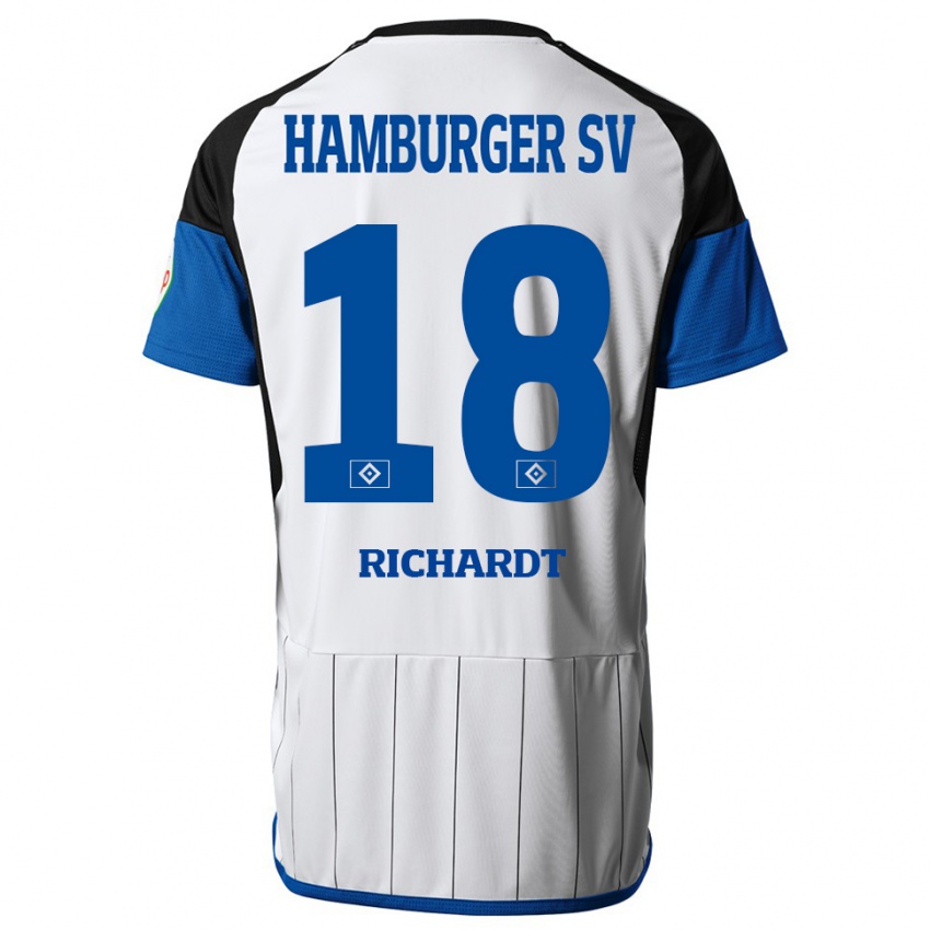 Bambino Maglia Dayo Richardt #18 Bianco Kit Gara Home 2023/24 Maglietta