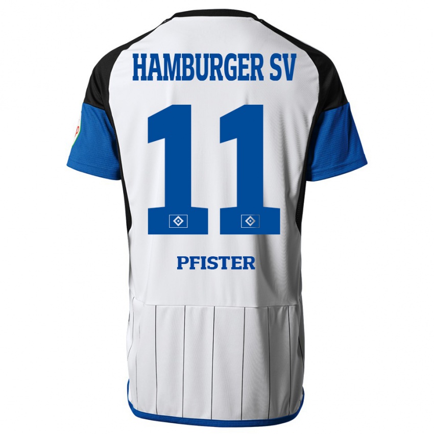 Bambino Maglia Edward Pfister #11 Bianco Kit Gara Home 2023/24 Maglietta