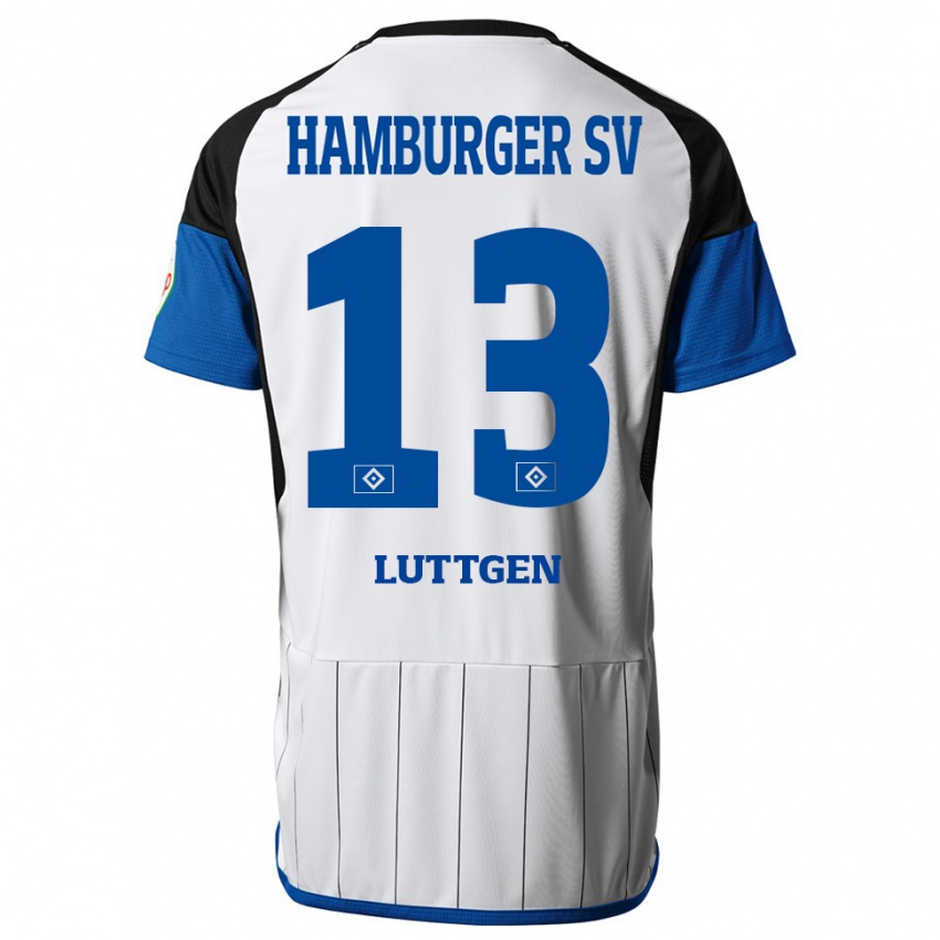 Bambino Maglia Lasse Lüttgen #13 Bianco Kit Gara Home 2023/24 Maglietta