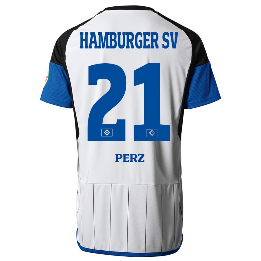 Bambino Maglia Marcel Perz #21 Bianco Kit Gara Home 2023/24 Maglietta