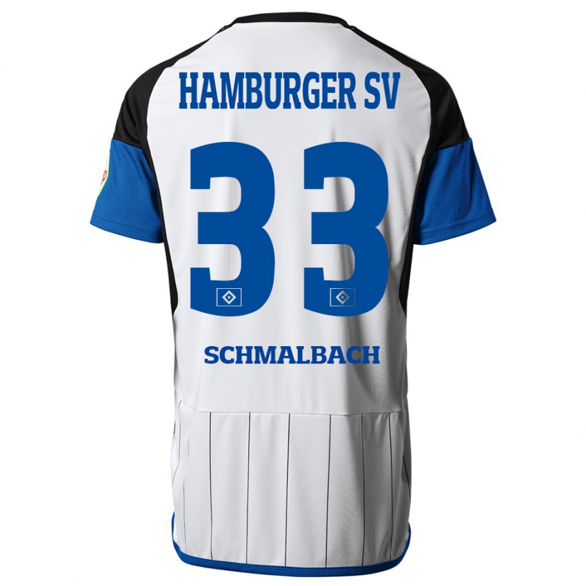 Bambino Maglia Sebastian Schmalbach #33 Bianco Kit Gara Home 2023/24 Maglietta