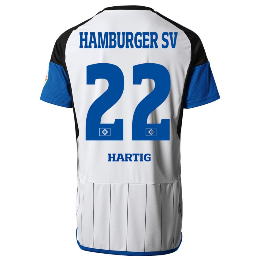 Bambino Maglia Jonas-Finn Hartig #22 Bianco Kit Gara Home 2023/24 Maglietta