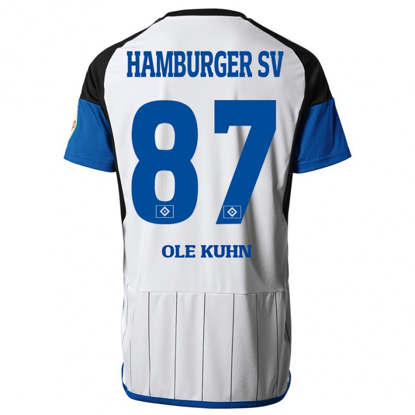 Bambino Maglia Niklas Ole Kühn #87 Bianco Kit Gara Home 2023/24 Maglietta