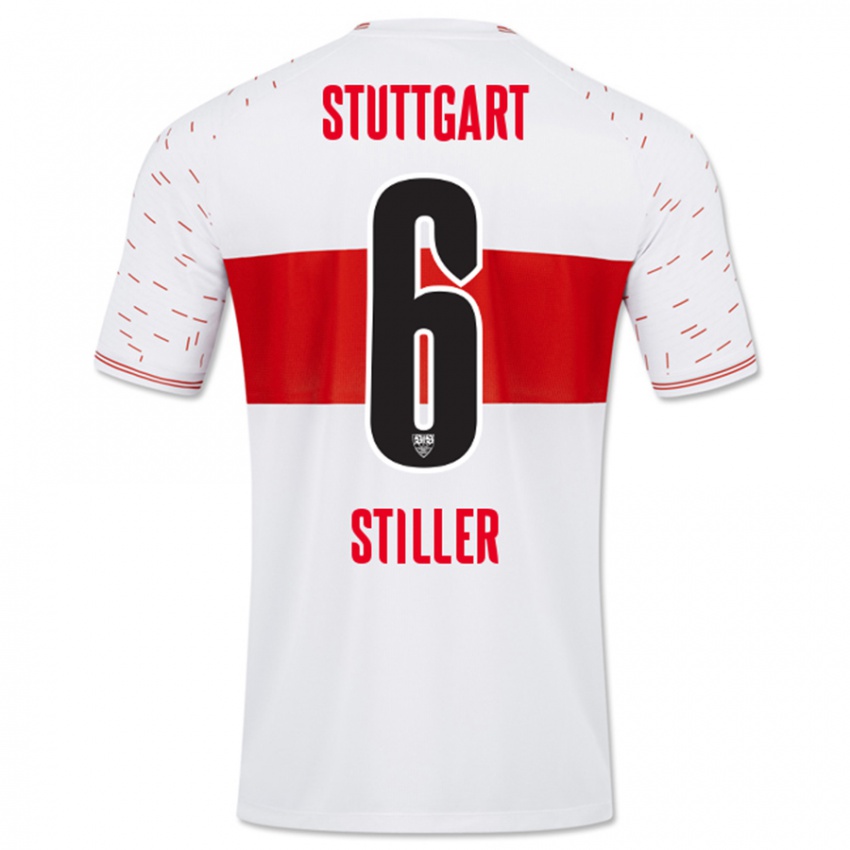 Bambino Maglia Angelo Stiller #6 Bianco Kit Gara Home 2023/24 Maglietta