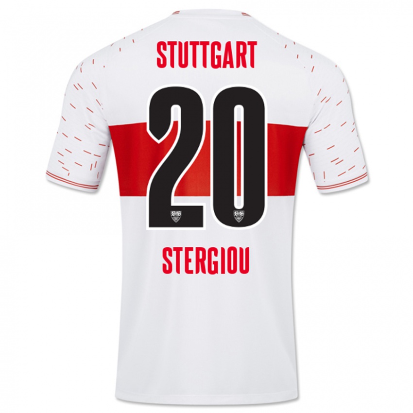 Bambino Maglia Leonidas Stergiou #20 Bianco Kit Gara Home 2023/24 Maglietta