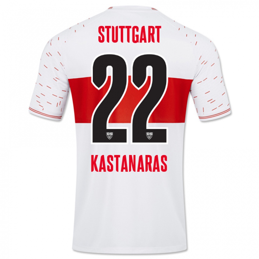 Bambino Maglia Thomas Kastanaras #22 Bianco Kit Gara Home 2023/24 Maglietta