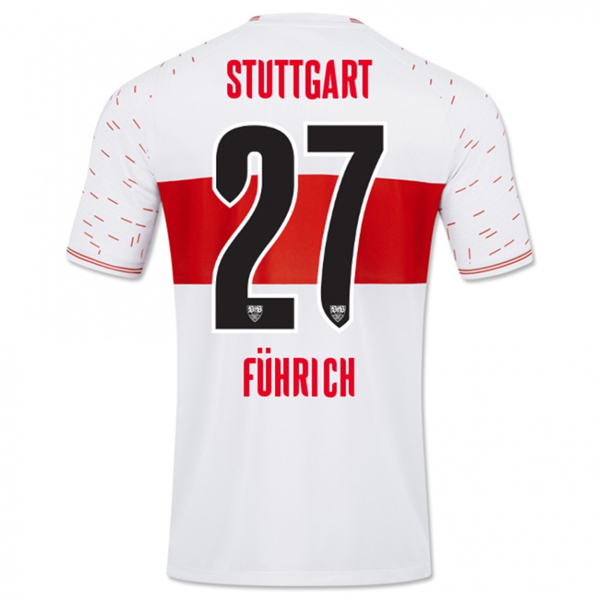 Bambino Maglia Chris Führich #27 Bianco Kit Gara Home 2023/24 Maglietta