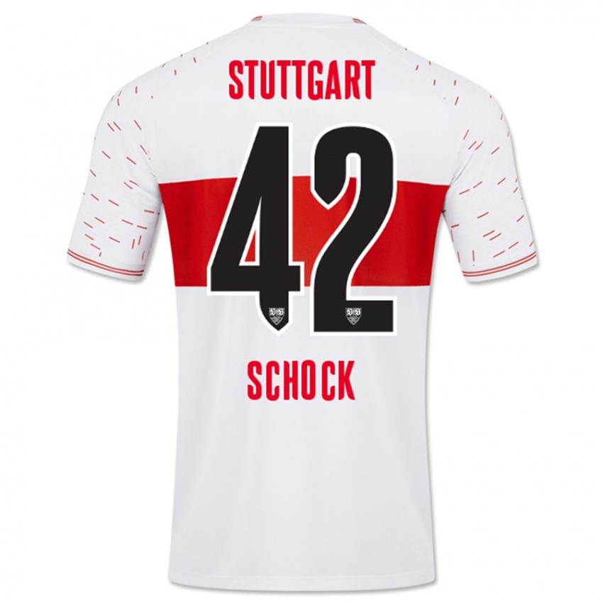 Bambino Maglia Florian Schock #42 Bianco Kit Gara Home 2023/24 Maglietta