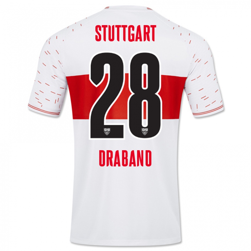 Bambino Maglia Dominik Draband #28 Bianco Kit Gara Home 2023/24 Maglietta