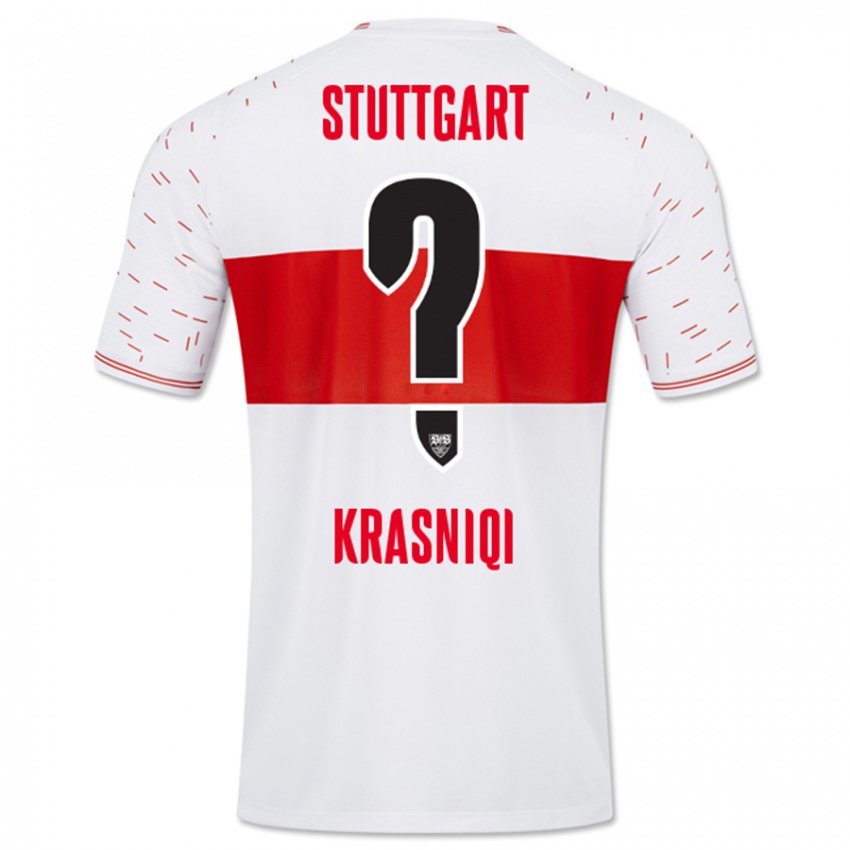 Bambino Maglia Elton Krasniqi #0 Bianco Kit Gara Home 2023/24 Maglietta