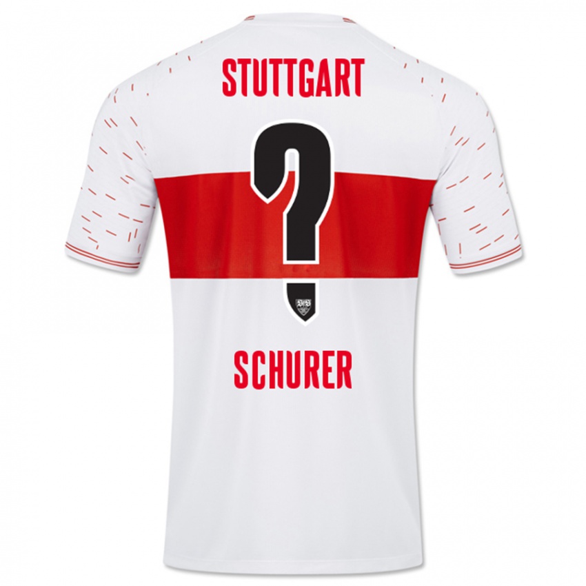 Bambino Maglia Leon Schürer #0 Bianco Kit Gara Home 2023/24 Maglietta