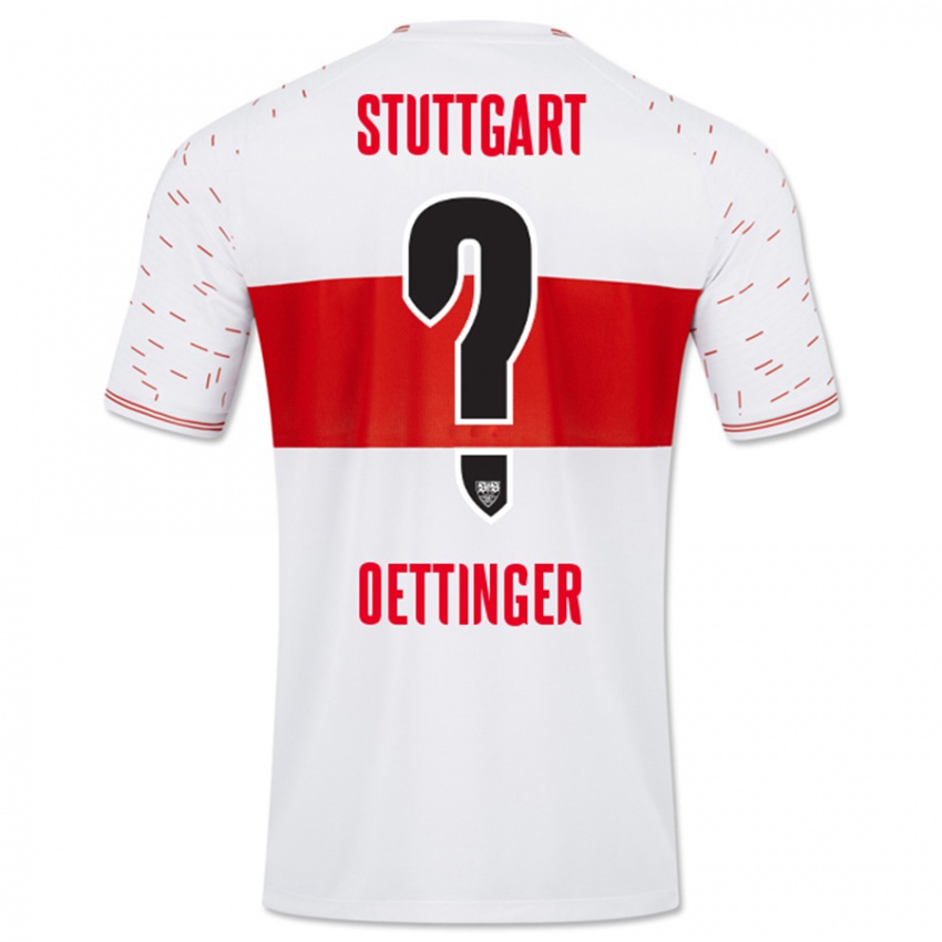 Bambino Maglia Jannik Oettinger #0 Bianco Kit Gara Home 2023/24 Maglietta