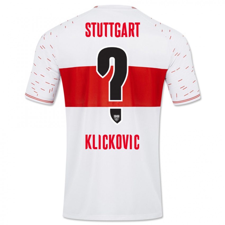 Bambino Maglia Maksim Klickovic #0 Bianco Kit Gara Home 2023/24 Maglietta