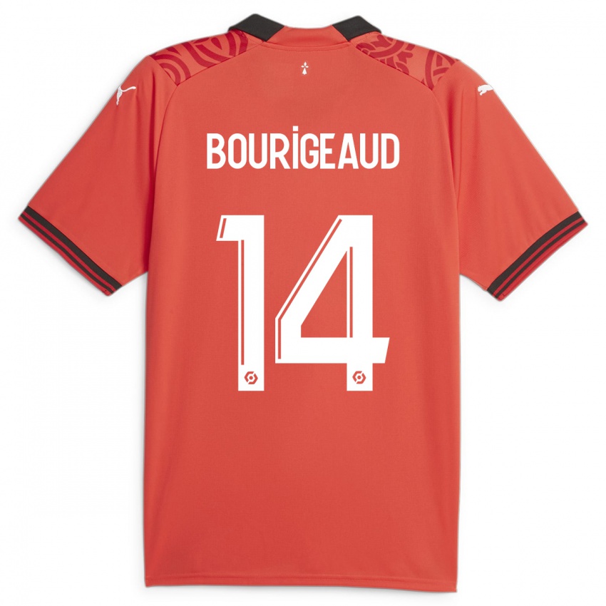 Bambino Maglia Benjamin Bourigeaud #14 Rosso Kit Gara Home 2023/24 Maglietta