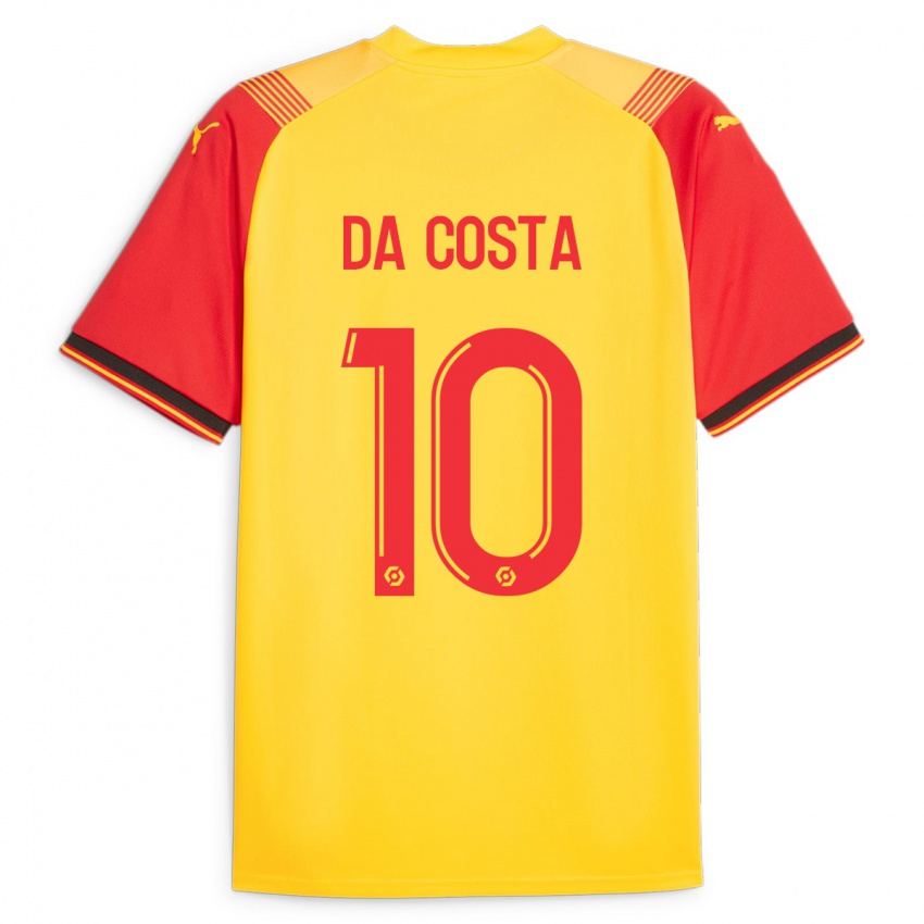 Bambino Maglia David Pereira Da Costa #10 Giallo Kit Gara Home 2023/24 Maglietta