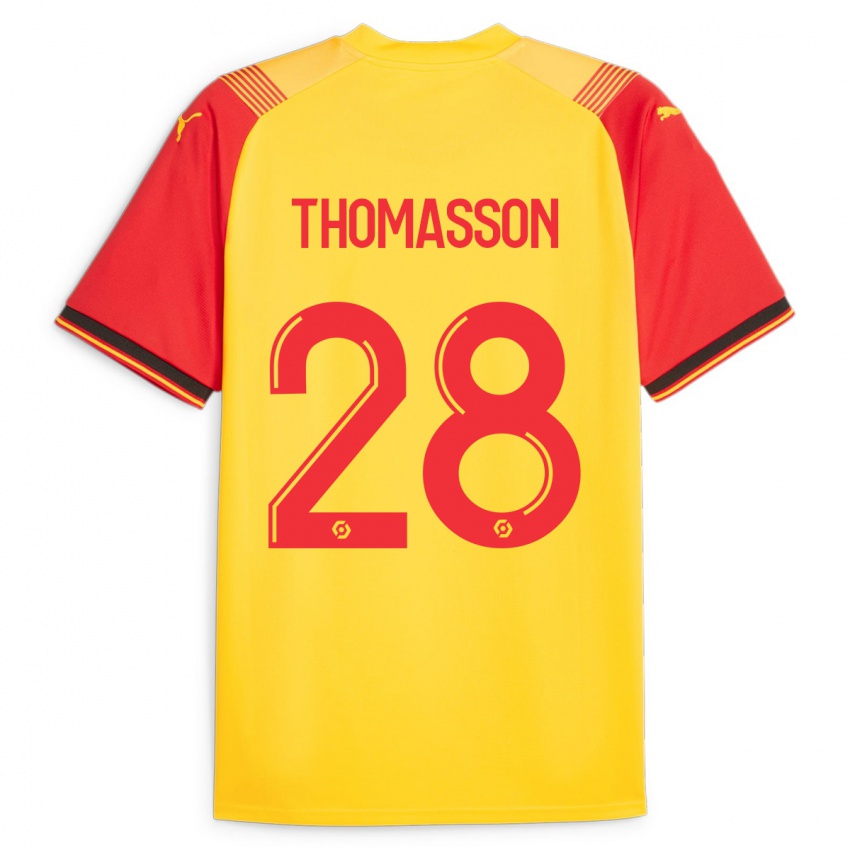 Bambino Maglia Adrien Thomasson #28 Giallo Kit Gara Home 2023/24 Maglietta