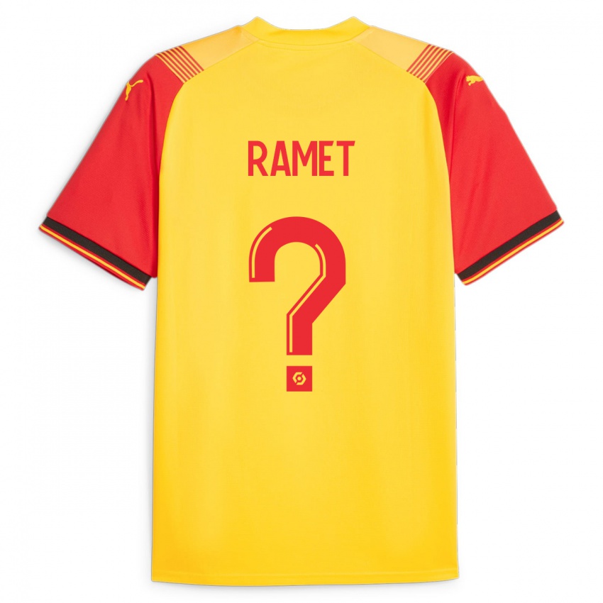 Bambino Maglia Simon Ramet #0 Giallo Kit Gara Home 2023/24 Maglietta