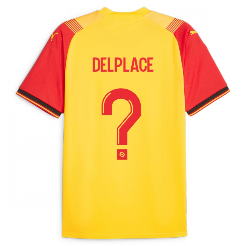 Bambino Maglia Adam Delplace #0 Giallo Kit Gara Home 2023/24 Maglietta