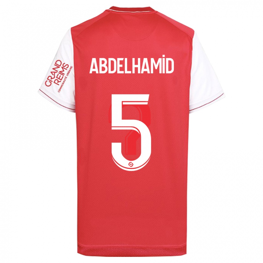 Bambino Maglia Yunis Abdelhamid #5 Rosso Kit Gara Home 2023/24 Maglietta