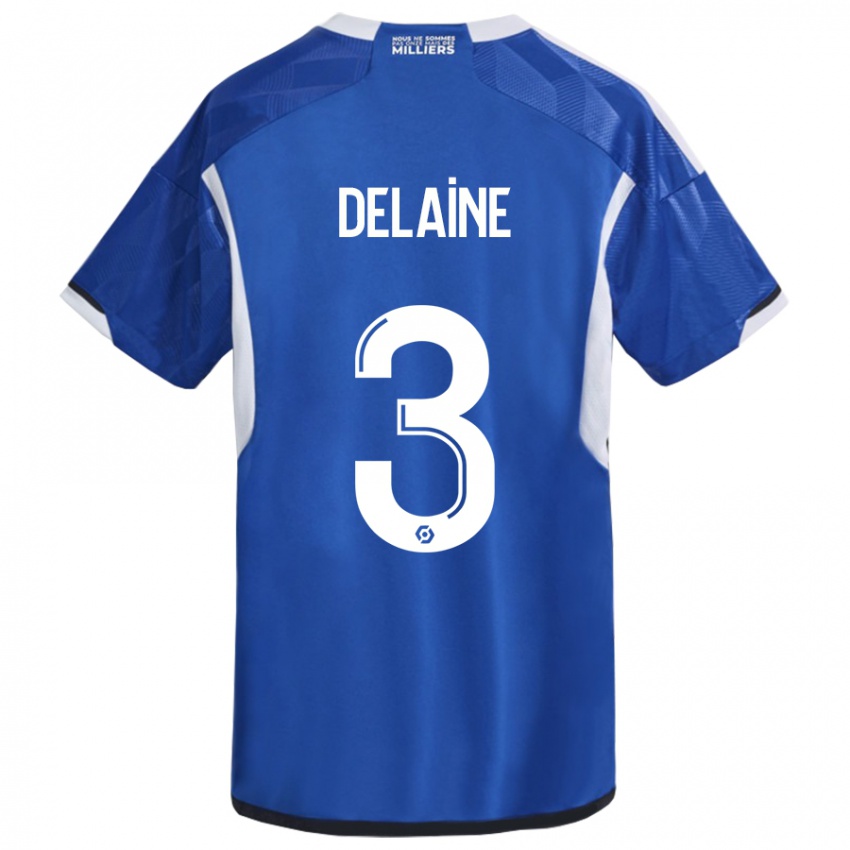 Bambino Maglia Thomas Delaine #3 Blu Kit Gara Home 2023/24 Maglietta