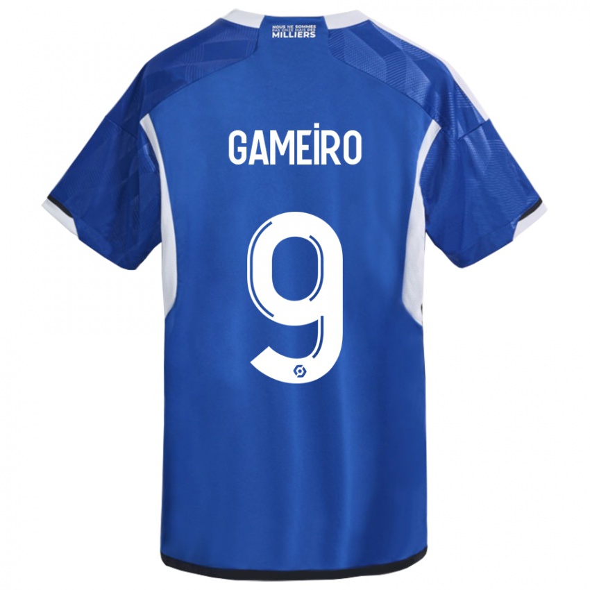 Bambino Maglia Kévin Gameiro #9 Blu Kit Gara Home 2023/24 Maglietta