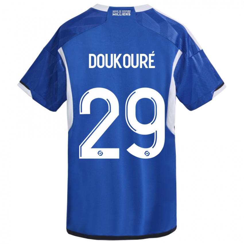 Bambino Maglia Ismaël Doukouré #29 Blu Kit Gara Home 2023/24 Maglietta