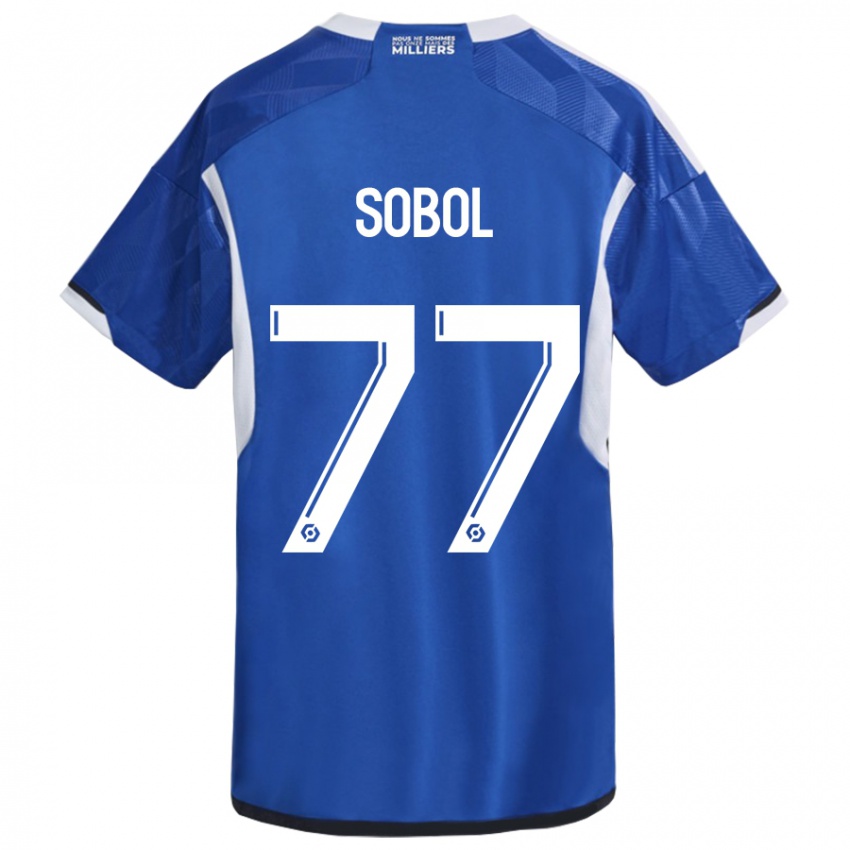 Bambino Maglia Eduard Sobol #77 Blu Kit Gara Home 2023/24 Maglietta