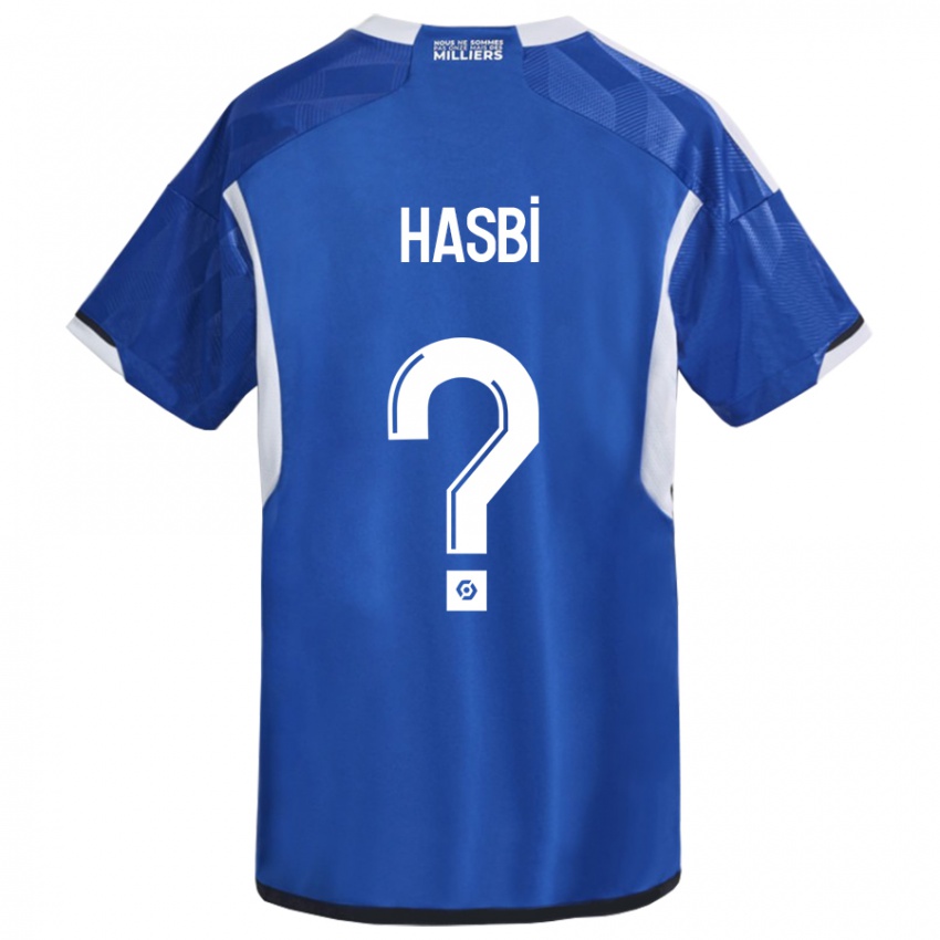 Bambino Maglia Walid Hasbi #0 Blu Kit Gara Home 2023/24 Maglietta