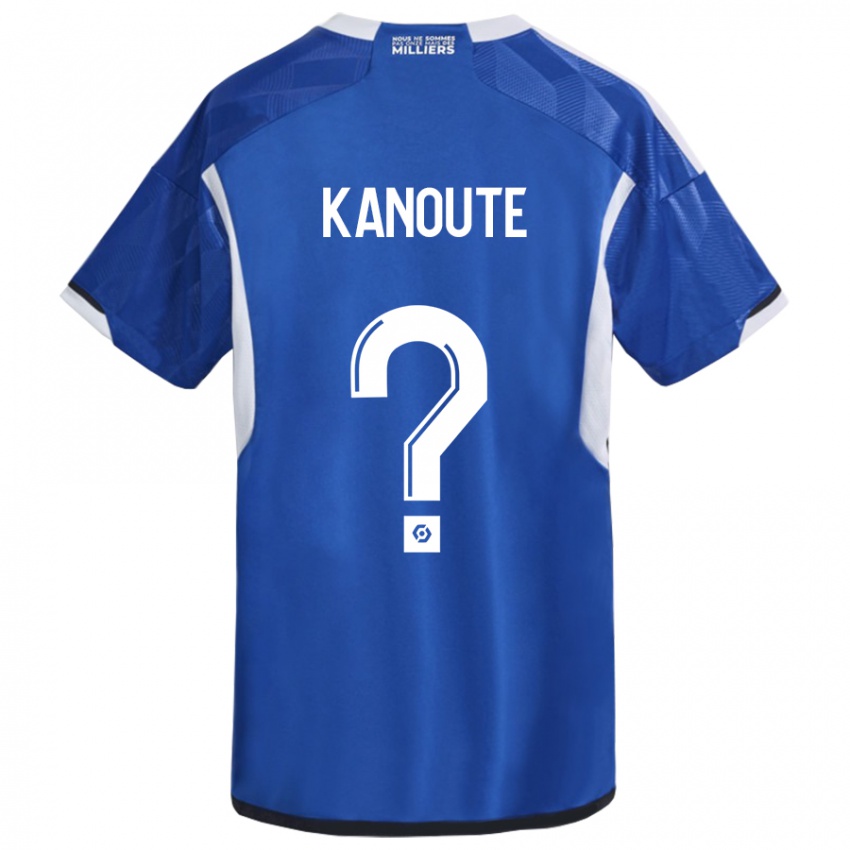 Bambino Maglia Mahamadou Kanouté #0 Blu Kit Gara Home 2023/24 Maglietta