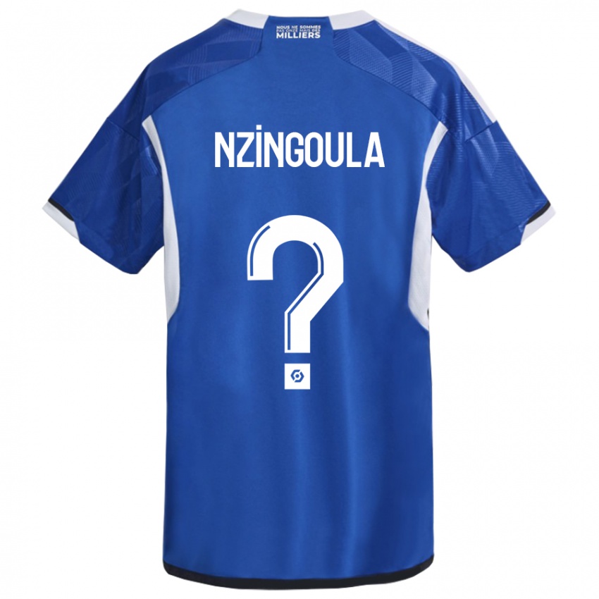 Bambino Maglia Rabby Nzingoula #0 Blu Kit Gara Home 2023/24 Maglietta