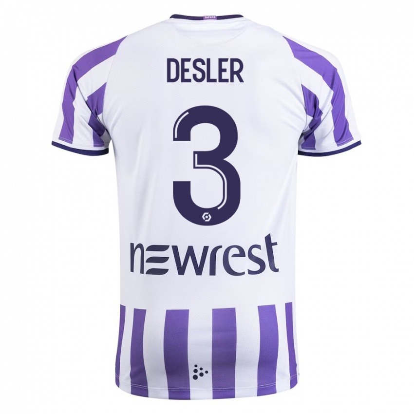 Bambino Maglia Mikkel Desler #3 Bianco Kit Gara Home 2023/24 Maglietta