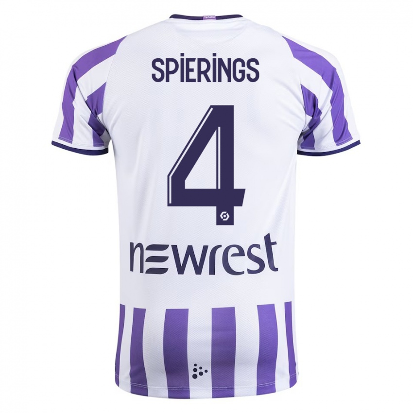 Bambino Maglia Stijn Spierings #4 Bianco Kit Gara Home 2023/24 Maglietta