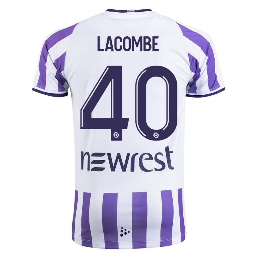 Bambino Maglia Justin Lacombe #40 Bianco Kit Gara Home 2023/24 Maglietta