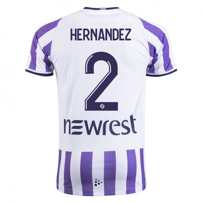 Bambino Maglia Lucie Hernandez #2 Bianco Kit Gara Home 2023/24 Maglietta