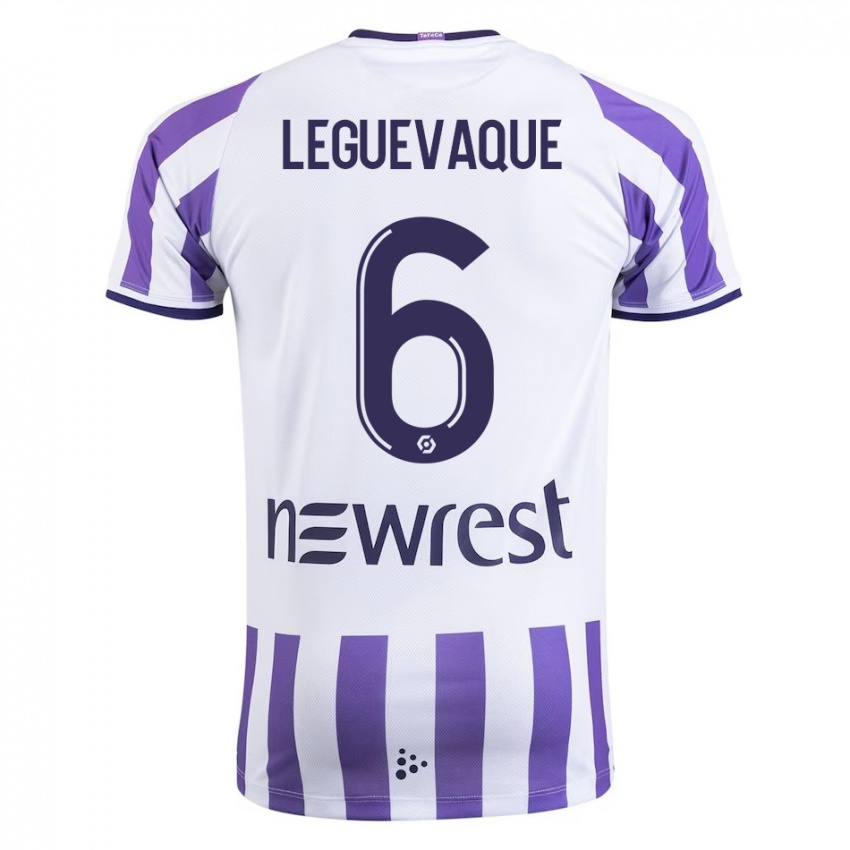 Bambino Maglia Laurie Leguevaque #6 Bianco Kit Gara Home 2023/24 Maglietta